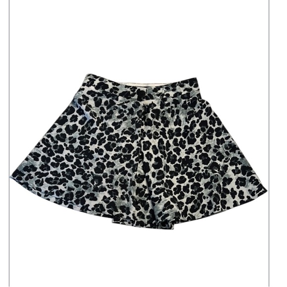 Zara Leopard Print Skort Wide Leg Excellent Size M - Picture 2 of 5